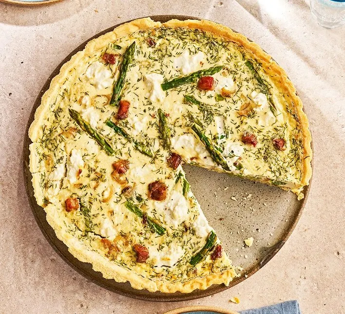 Quiche aux Asperges Vertes et Fromage de Chèvre